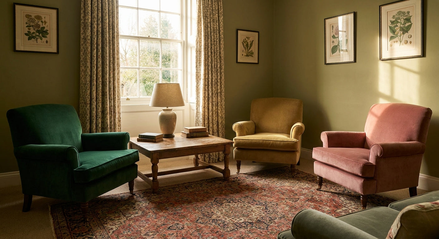 Best Replica Velvet Armchairs UK 2026: Retro Colour Picks