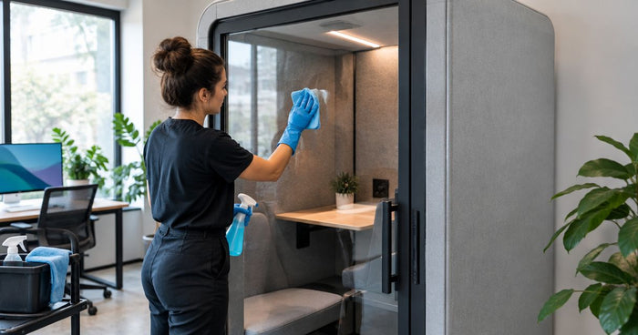 How to clean and maintain an acoustic office pod