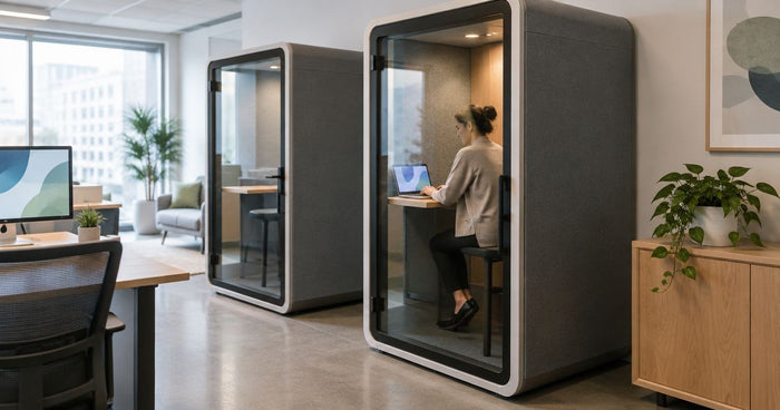Acoustic pods for healthcare administration offices