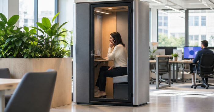 Confidential call booths for HR teams in open-plan offices