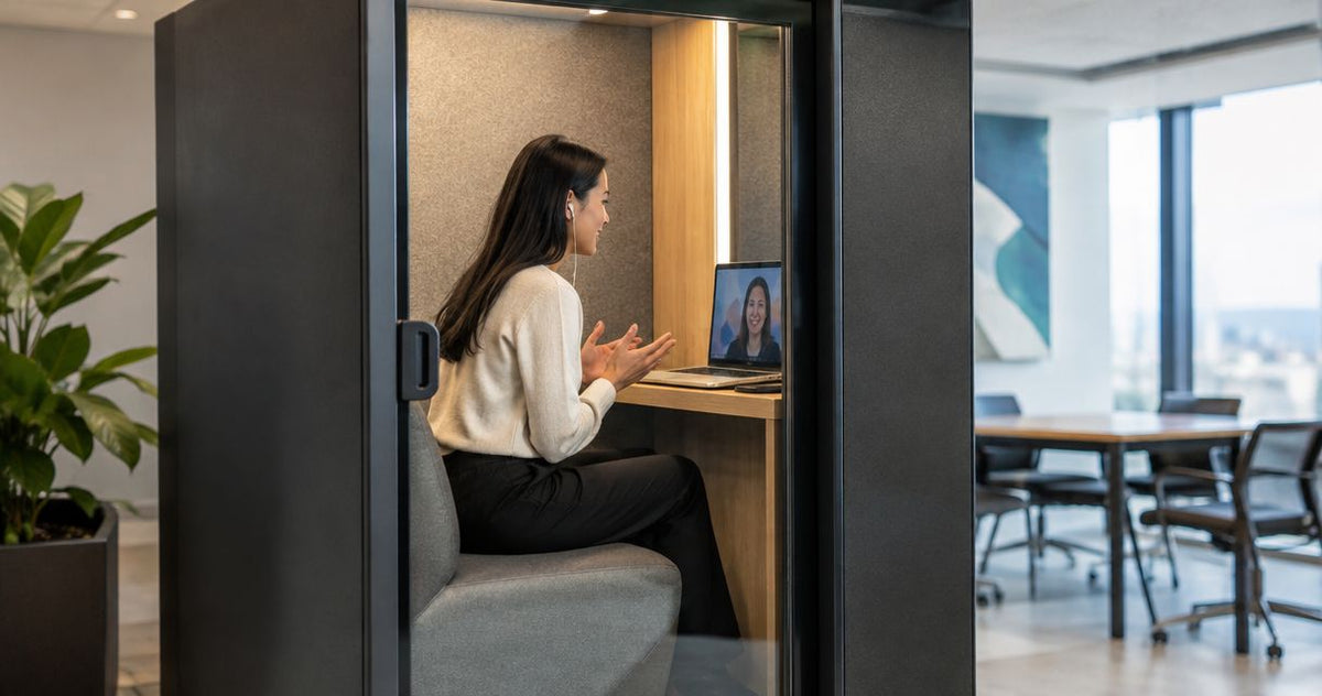 Can you take video calls in an office phone booth?