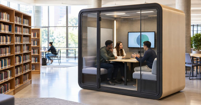 Meeting pods for university libraries and study spaces