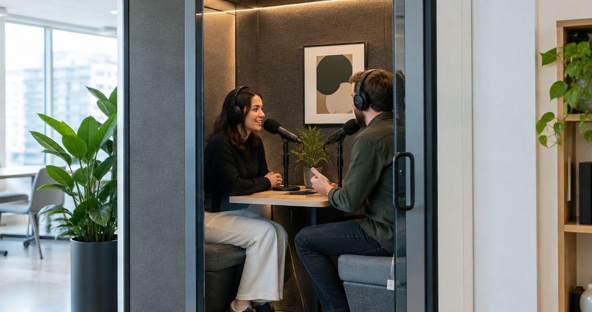 Can an office pod be used as a podcast recording space?