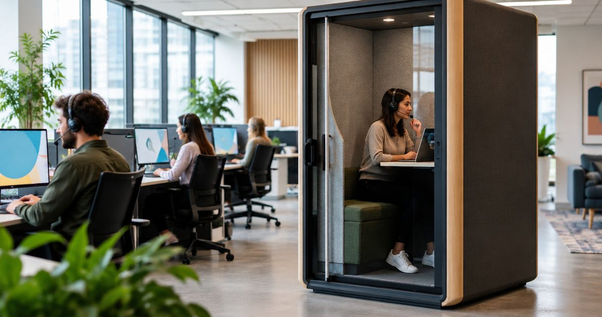 How to cut noise in a call centre with phone booths
