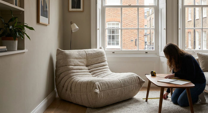 Togo Chair Dupe for Small Flats: Size Guide 2026