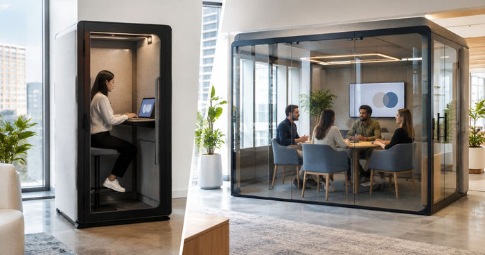 How to choose between a one-person booth and a four-person meeting pod
