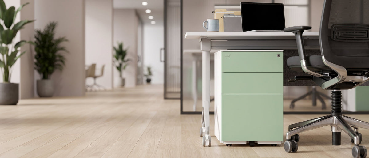 Quell Omni workspace furniture in the Clerkenwell, London showroom