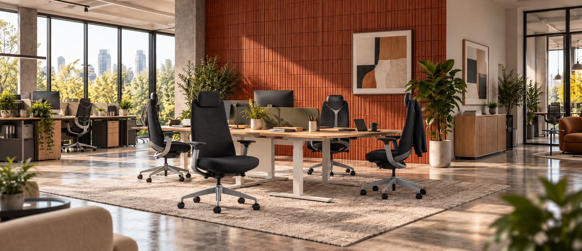 Quell Omni workspace furniture in the Clerkenwell, London showroom