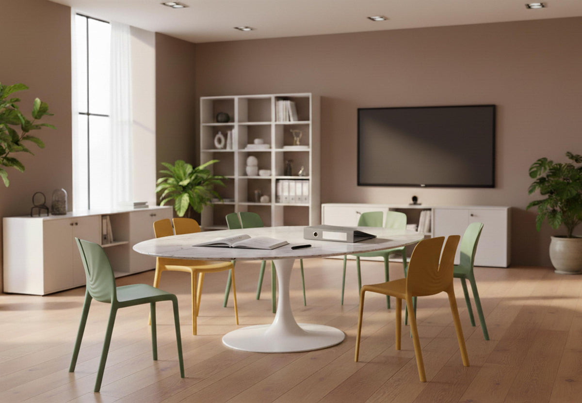 Quell Omni workspace furniture in the Clerkenwell, London showroom