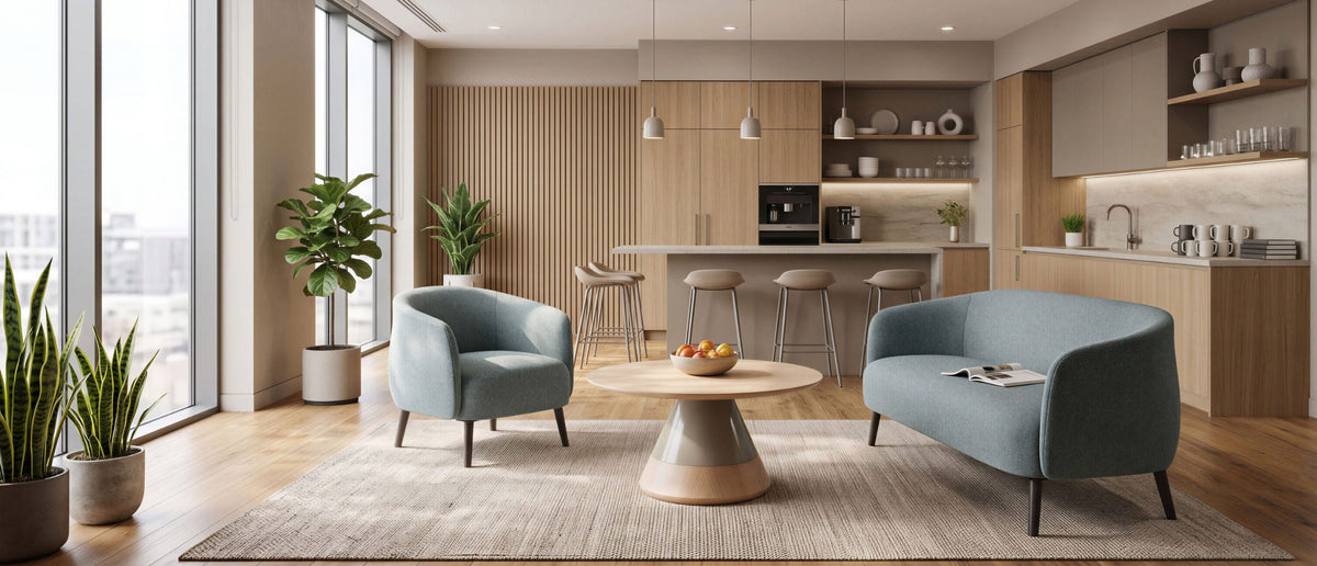 Quell Omni workspace furniture in the Clerkenwell, London showroom