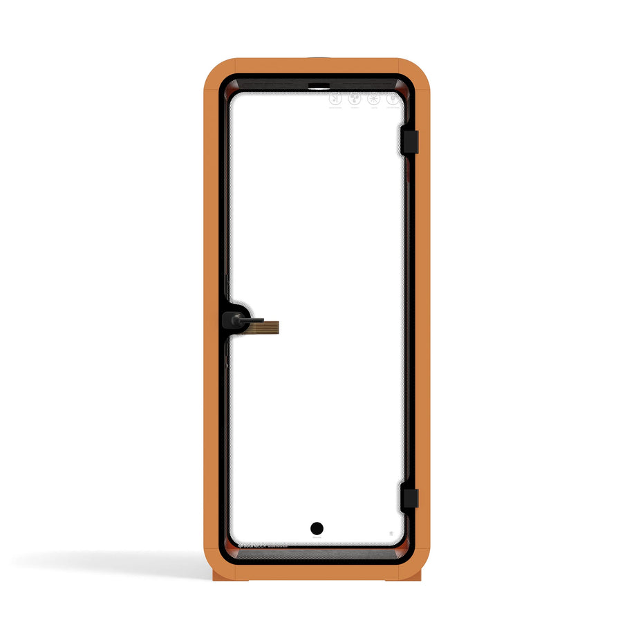Office Pod Quell AcousticOrange / No Furniture / Dark Grey