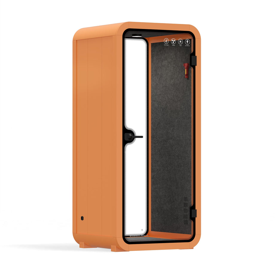 Office Pod Quell AcousticOrange / No Furniture / Dark Grey
