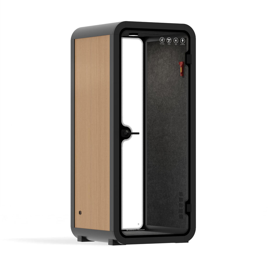 Office Pod Quell AcousticWooden / No Furniture | Upgraded Device Shelf / Dark Grey