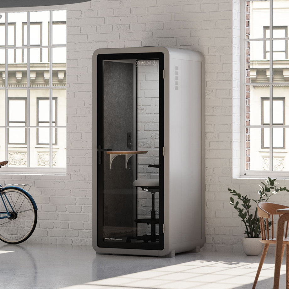 Office Pod Quell+ AcousticLight Grey / With Furniture / Dark Grey