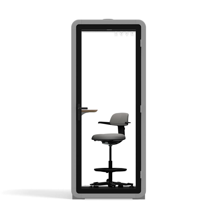 Office Pod Quell+ AcousticLight Grey / With Furniture / Dark Grey