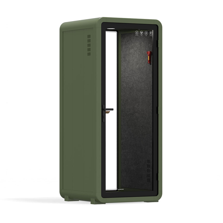Office Pod Quell+ AcousticGreen / No Furniture / Dark Grey