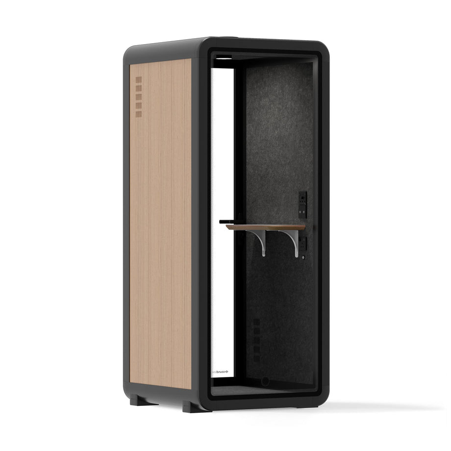 Office Pod Quell+ AcousticWooden / No Furniture / Dark Grey