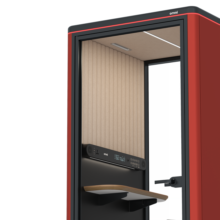 Omni One Prateleira de Dispositivo Estática / RAL Vermelho Tomate / #a18e7e
