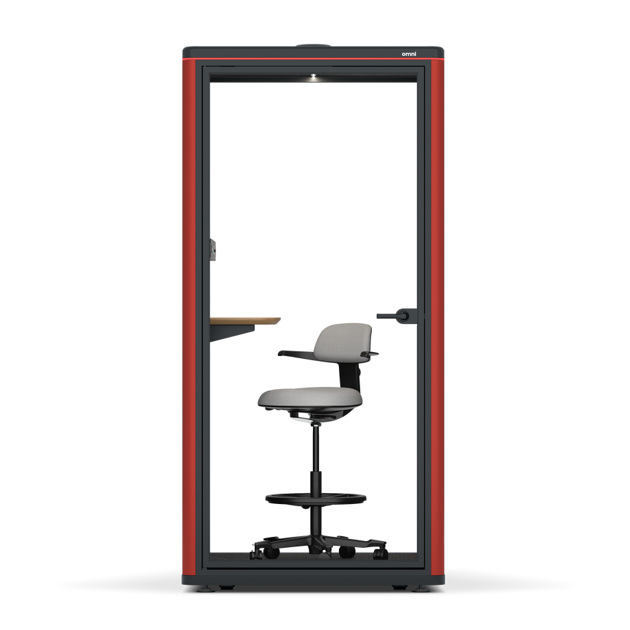 Omni One PlusAdjustable Device Shelf / RAL Tomato Red / #a49f98