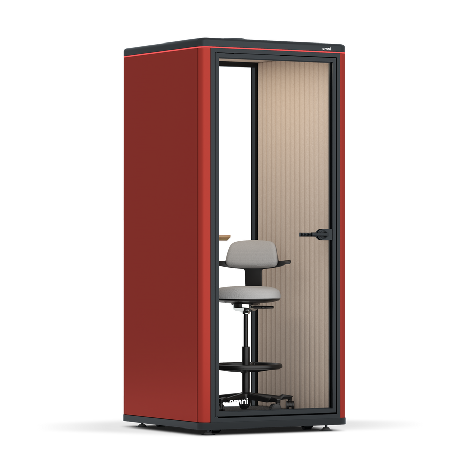 Omni One Prateleira de Dispositivo Ajustável / RAL Vermelho Tomate / #a18e7e
