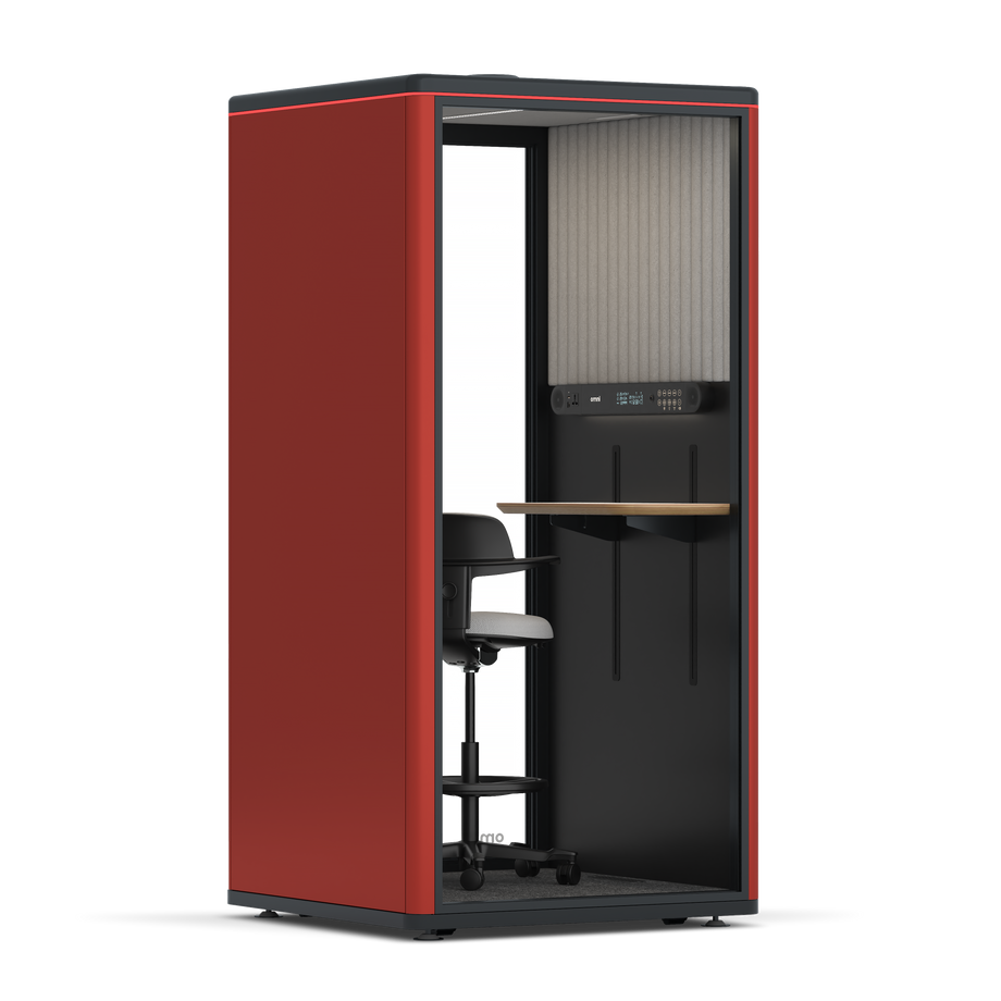 Omni One PlusStatic Device Shelf / RAL Tomato Red / #6d6c69