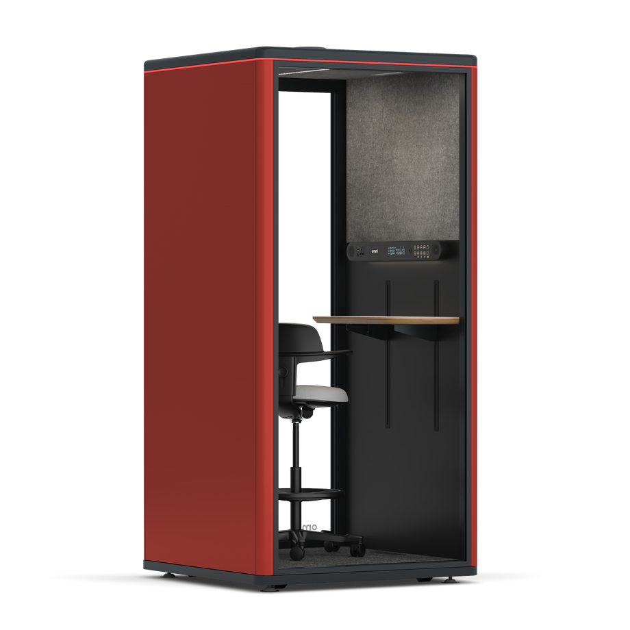 Omni One PlusAdjustable Device Shelf / RAL Tomato Red / #a49f98