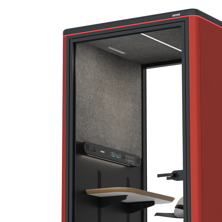 Omni One PlusAdjustable Device Shelf / RAL Tomato Red / #a49f98
