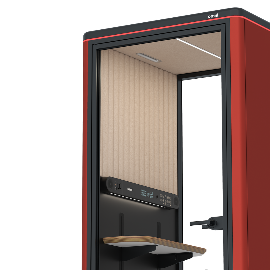 Omni One Prateleira de Dispositivo Ajustável / RAL Vermelho Tomate / #a18e7e