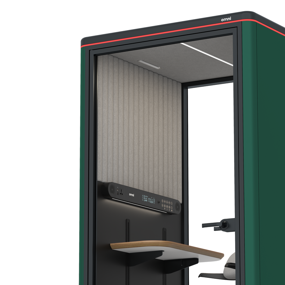 Omni One PlusAdjustable Device Shelf / RAL Moss Green / #6d6c69