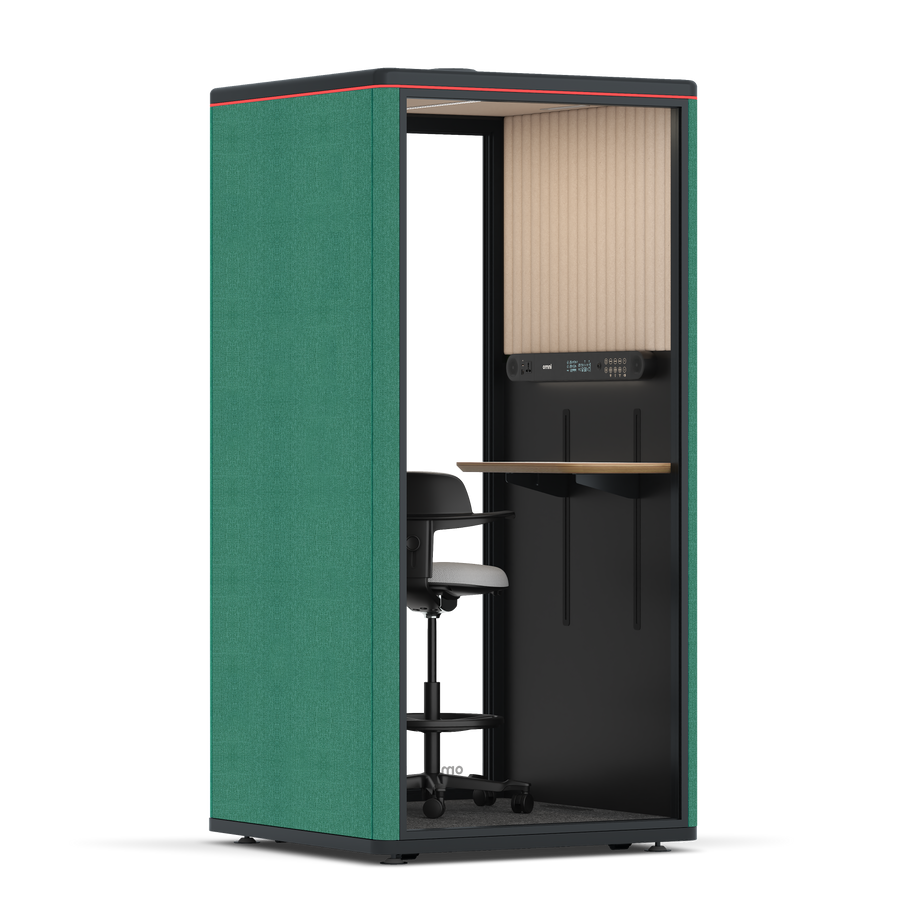 Omni One PlusAdjustable Device Shelf / Gabriel Medley Forest Green / #a18e7e