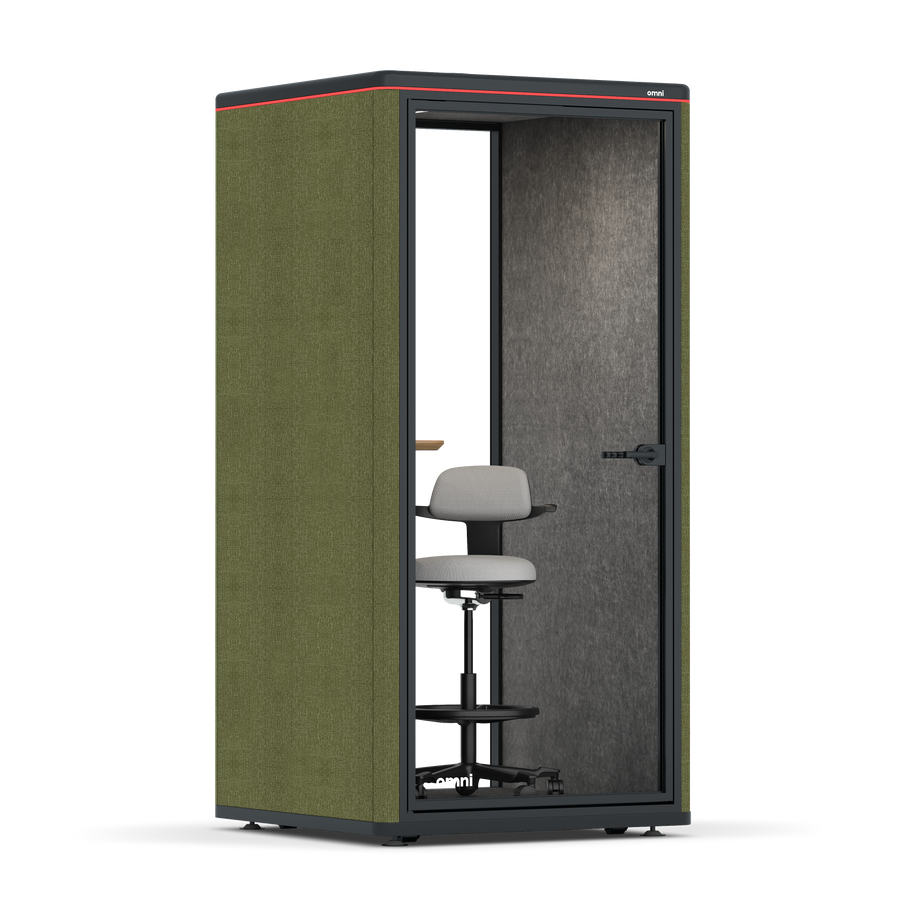 Omni One PlusAdjustable Device Shelf / Gabriel Medley Meadow Green / #a49f98