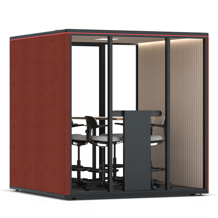 Omni Seis Mesa de Reunião de Balcão / Gabriel Medley Deep Rouge / #a18e7e