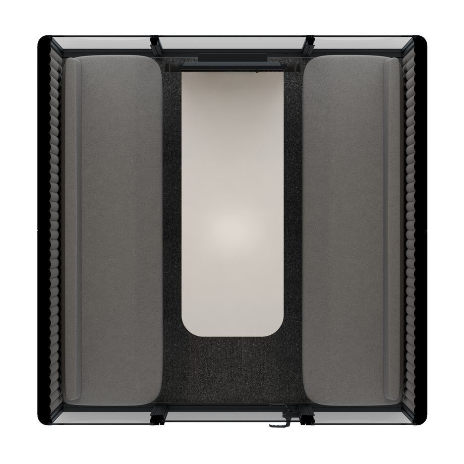Omni Seis Sofá (+ Suporte para Monitor) / Gabriel Medley Deep Rouge / #6d6c69