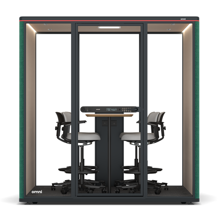 Omni Seis Mesa de Reunião de Balcão / Gabriel Medley Forest Green / #a18e7e