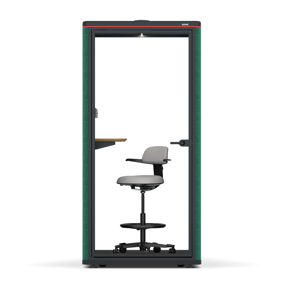 Omni One PlusStatic Device Shelf / Gabriel Medley Forest Green / #a18e7e