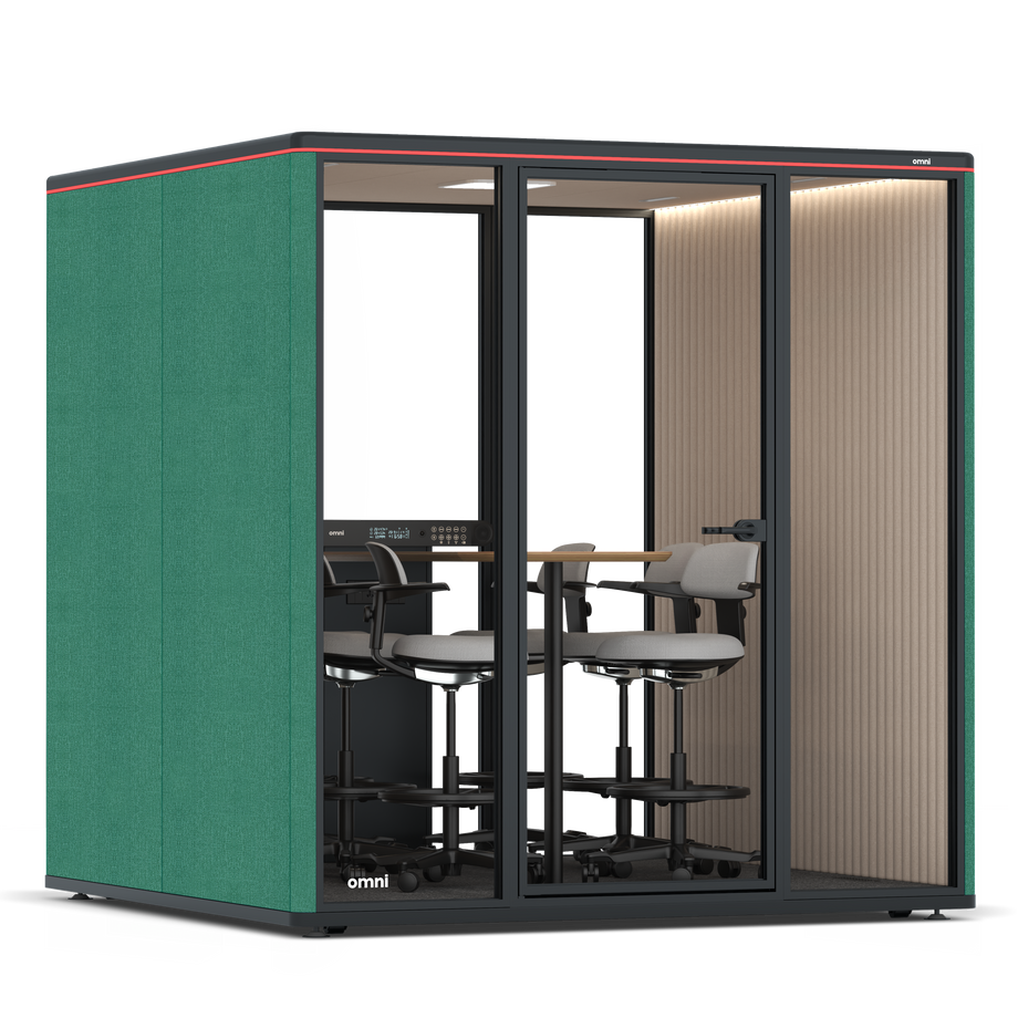 Omni Seis Mesa de Reunião de Balcão / Gabriel Medley Forest Green / #a18e7e