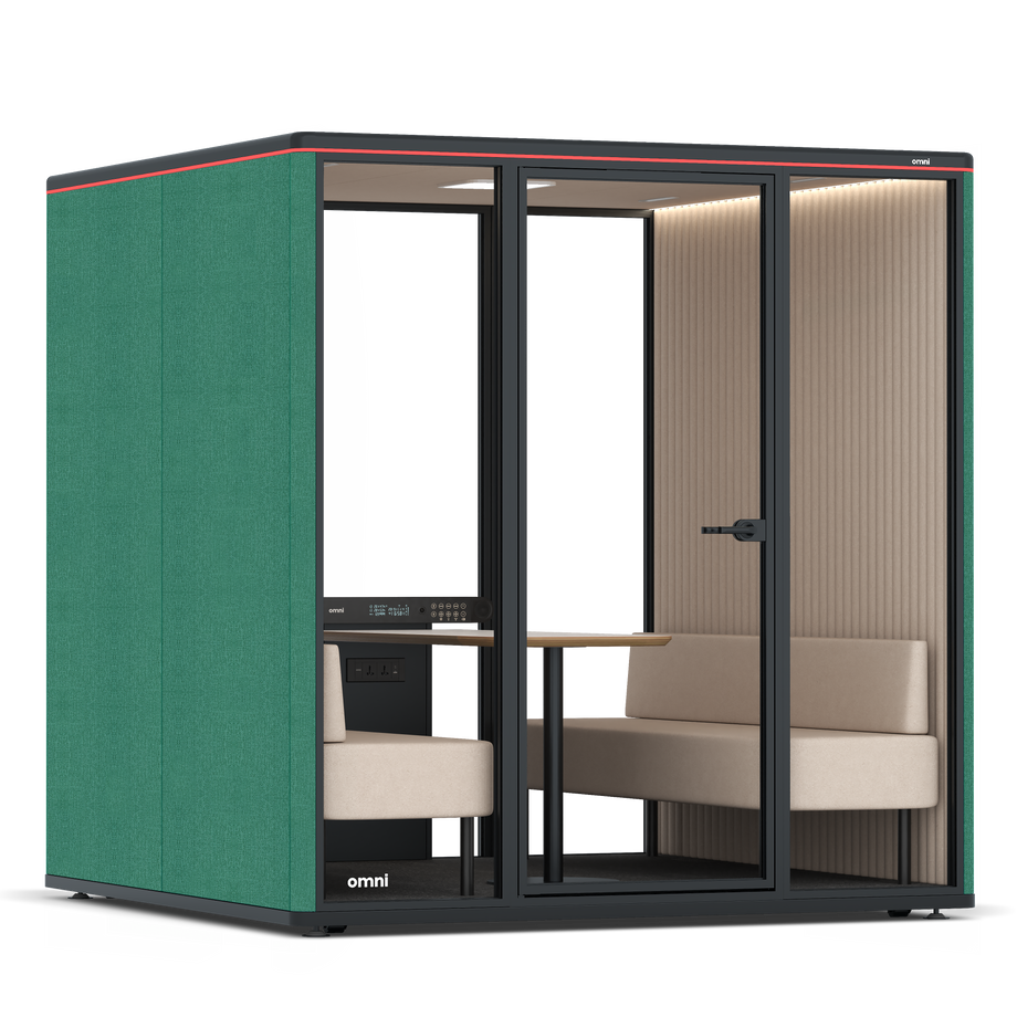 Omni Seis Sofá / Gabriel Medley Forest Green / #a18e7e