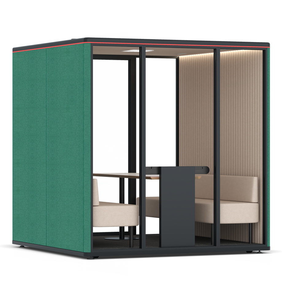 Omni Seis Sofá / Gabriel Medley Forest Green / #a18e7e