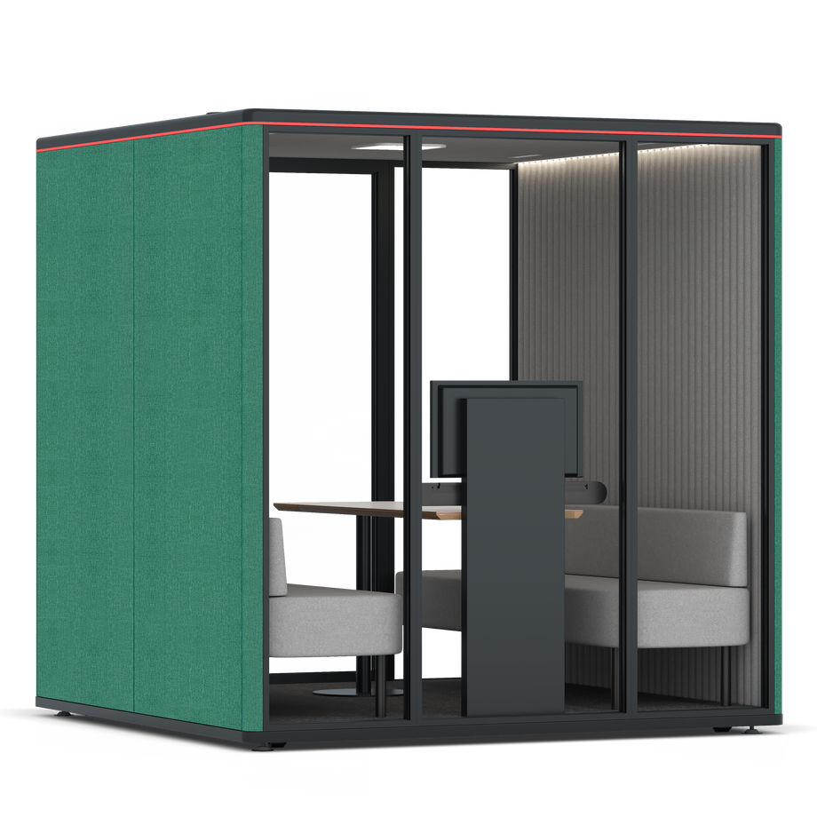 Omni Seis Sofá (+ Suporte para Monitor) / Gabriel Medley Forest Green / #6d6c69