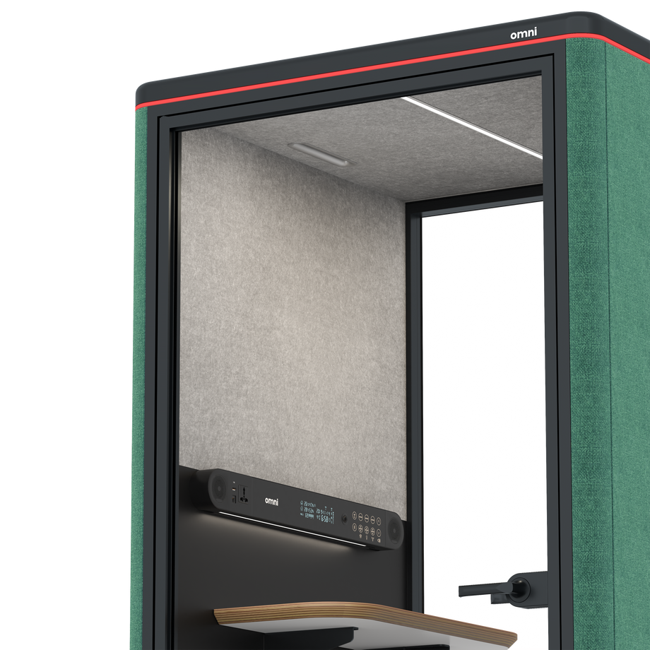 Omni One PlusStatic Device Shelf / Gabriel Medley Forest Green / #a49f98