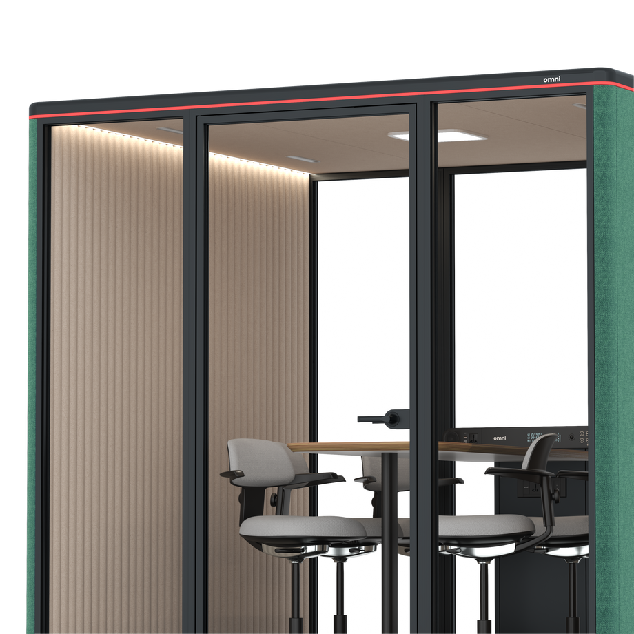 Omni Seis Mesa de Reunião de Balcão / Gabriel Medley Forest Green / #a18e7e