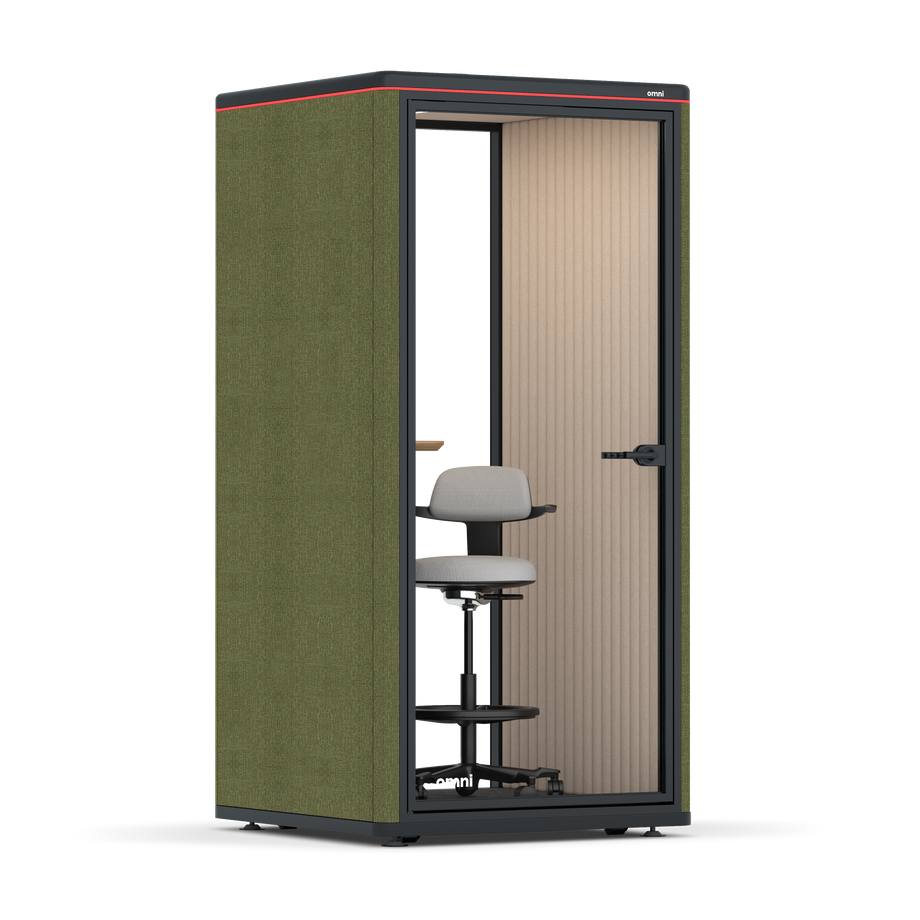 Omni One PlusStatic Device Shelf / Gabriel Medley Meadow Green / #a18e7e