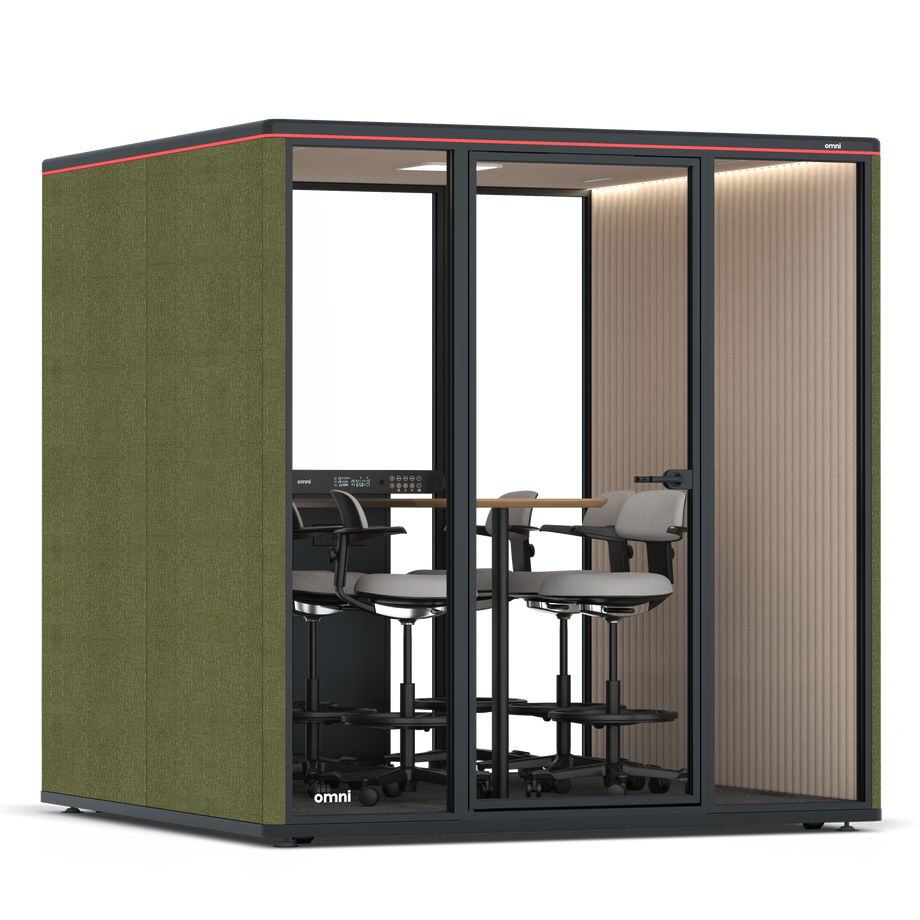 Omni Seis Mesa de Reunião de Balcão / Gabriel Medley Meadow Green / #a18e7e