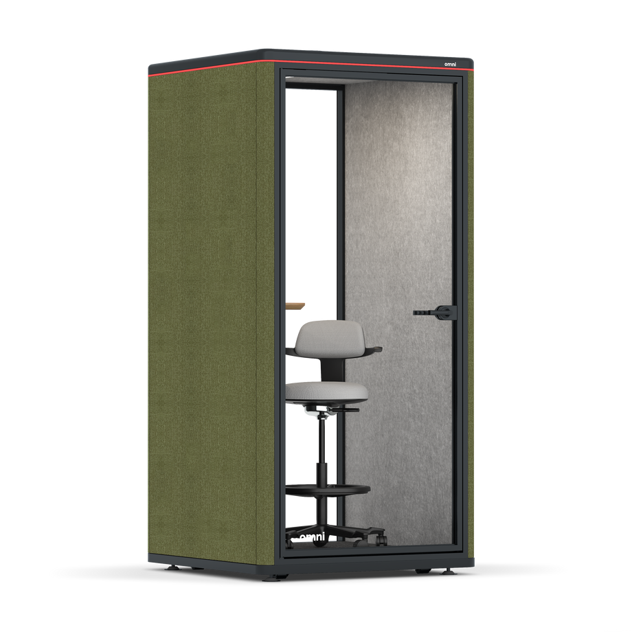 Omni One PlusStatic Device Shelf / Gabriel Medley Meadow Green / #a49f98