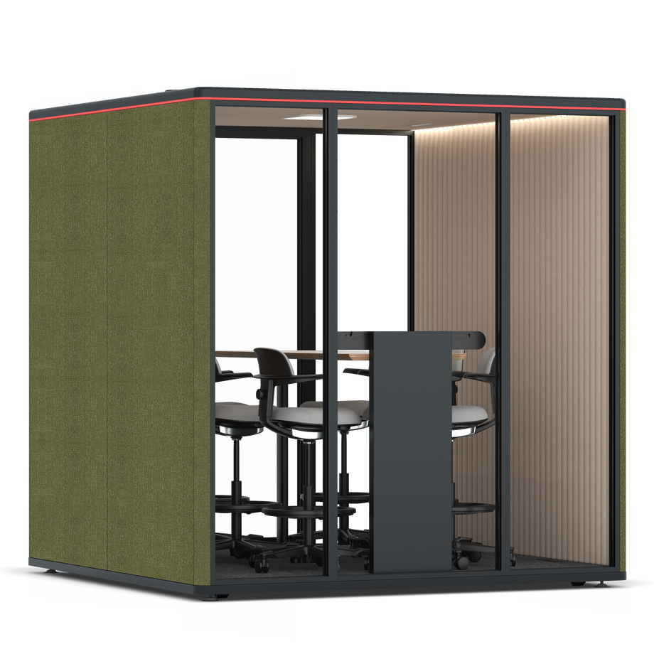 Omni Seis Mesa de Reunião de Balcão / Gabriel Medley Meadow Green / #a18e7e