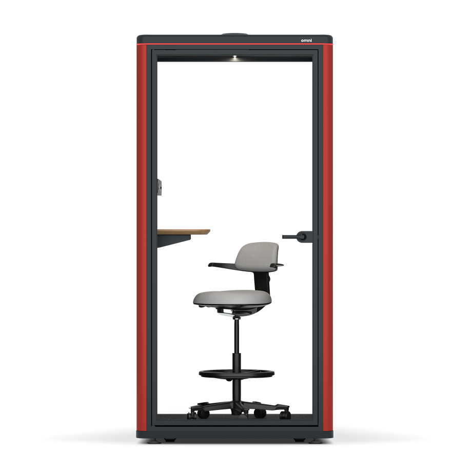 Omni One PlusStatic Device Shelf / RAL Tomato Red / #a18e7e