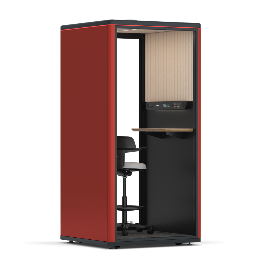 Omni One PlusStatic Device Shelf / RAL Tomato Red / #a18e7e