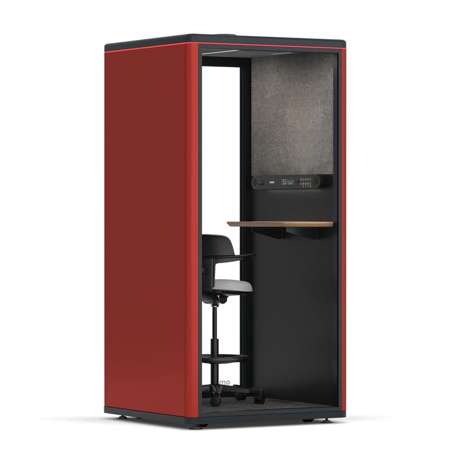 Omni One PlusStatic Device Shelf / RAL Tomato Red / #615f5d
