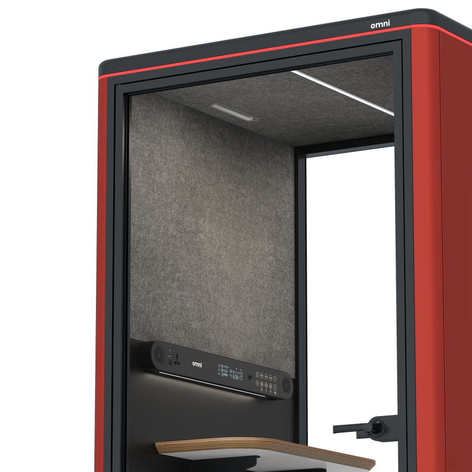 Omni One PlusStatic Device Shelf / RAL Tomato Red / #615f5d