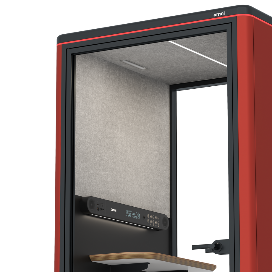 Omni One PlusStatic Device Shelf / RAL Tomato Red / #a49f98